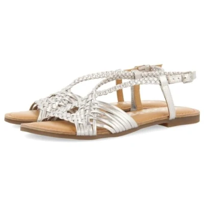 Abbildung von GIOSEPPO Damen Aidone Flache Sandale, Silber, 38 EU