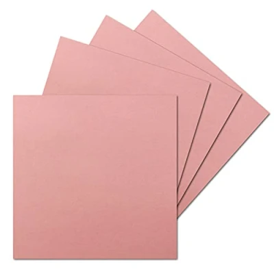 Abbildung von FarbenFroh by GUSTAV NEUSER 50 Einzel Karten Quadratisch 15 x cm in Altrosa 240 g/m² blanko Bastel Karten, Postkarten, Bastelkarton Ton Papier Qualität