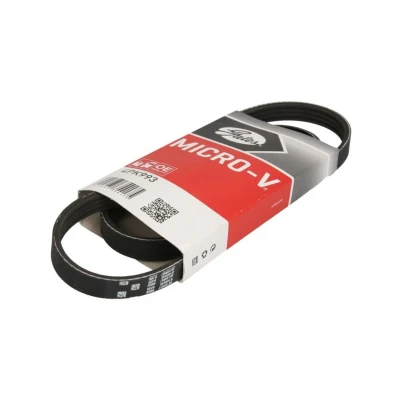 Abbildung von GATES Micro V 4PK993 Keilrippenriemen 993 4 Polyester, EPDM (Ethylen Propylen Dien Kautschuk) MITSUBISHI: ECLIPSE 2, PAJERO 2