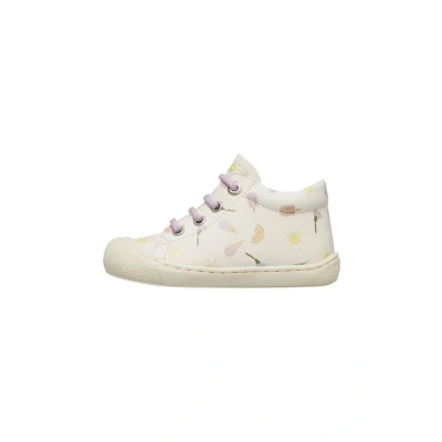 Abbildung von Naturino Lauflernschuh »COCOON PR. FRESHEN MILK«, Babyschuh, Schnürschuh, Barfußschuh mit buntem Print