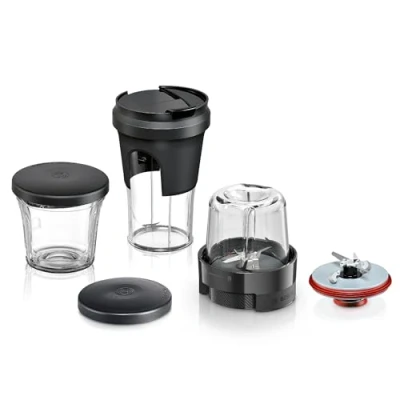 Abbildung von Bosch Tasty Moment MUZS68TM, Mahlmesser, Hack/ Mixbecher, ToGo Mix /Trinkbecher, passend für MUM Serie 8 OptiMUM und Küchenmaschine 6