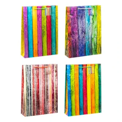 Abbildung von TSI Geschenktüten STREIFEN XXL, 12er Packung, Größe: XXL (HxBxT 44 x 33 10 cm), Art. Nr. 84171