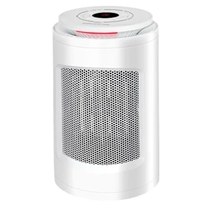 Abbildung von SHX PTC Heizlüfter mit Keramik Heizelement 1200W SHX23PTC100 Heizelement, 1200 Watt, oszillierend, Display, Timer, 3 Beleuchtungseffekte, weiß