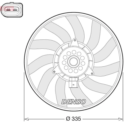Abbildung von DENSO DER02008 Lüfter 12 AUDI: A6 C7 Avant