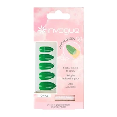 Abbildung von Invogue Venom Green Oval Nails (24 Pieces)