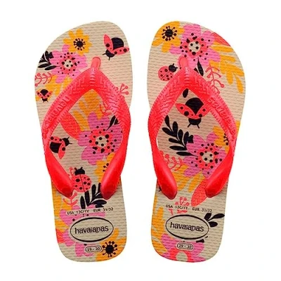Abbildung von Havaianas Kids Flores Beige Flipflop, 23 24 EU