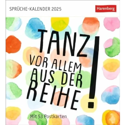 Abbildung von Tanz! Vor allem aus der Reihe Postkartenkalender 2025 mit 53 Postkarten: Farbenfroher Wochenkalender voller Weisheiten, Inspiration und Optimismus ... zum Sammeln (Postkartenkalender Harenberg)
