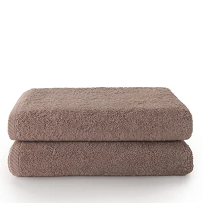 Abbildung von Top Towel Plus Große Badetücher 2 Duschtücher 70x140 cm 100 % Baumwolle Nerz
