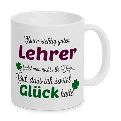 Abbildung von Einen richtig guten Lehrer Danke sagen auf eine besondere Art. Tasse mit Spruch Kaffee Becher Geschenk Firma Job Arbeit Beste