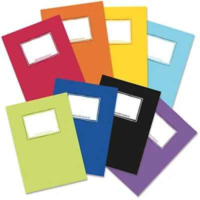 Abbildung von Papierdrachen 8 hochwertige Heftumschläge aus Papier für Kinder DIN A5 Motiv Scribble Heftschoner ideal die Schule Heftumschlag 250g/m² Set Nummer 9