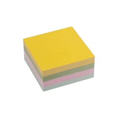 Abbildung von D.RECT Zettelklotz Notizklotz Ersatzpapier (für Zettelbox) 85x85x40mm circa 350 blatt sortiert Pastellfarbmix
