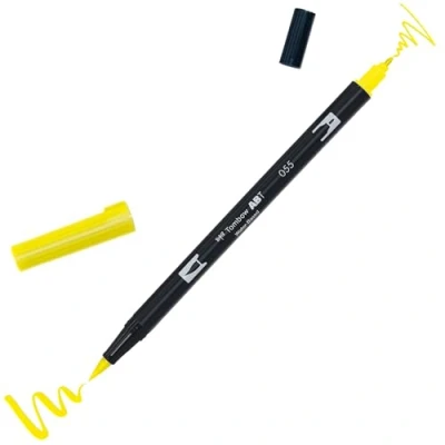 Abbildung von Tombow ABT 055 Fasermaler Dual Brush Pen mit zwei Spitzen, process yellow