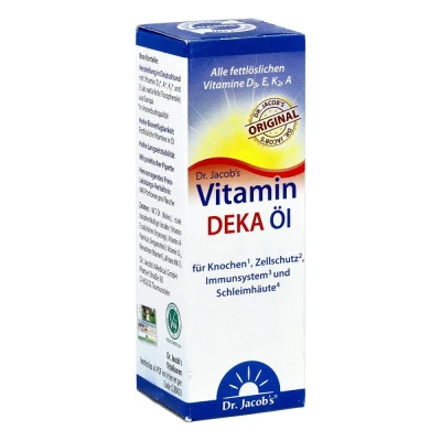 Abbildung von Dr. Jacob&#039;s DEKA Öl 800 IE Vitamin D3+K2+A+E 640 Tropfen