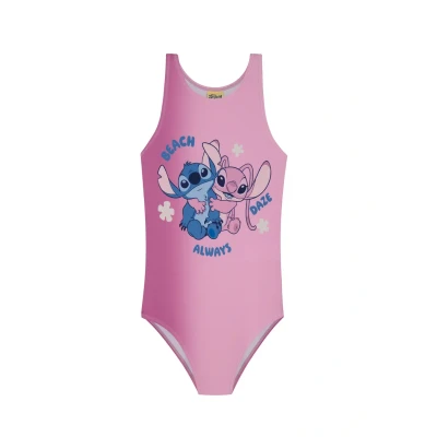 Abbildung von Disney Stitch Badeanzug für Kinder, Größe: 134/140, Rosa