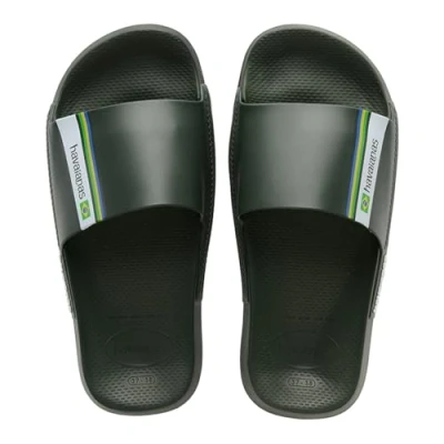 Abbildung von Havaianas Unisex Brasil Slide Sandal, olivgrün, 37/38 EU, 4.5/5 UK Wide