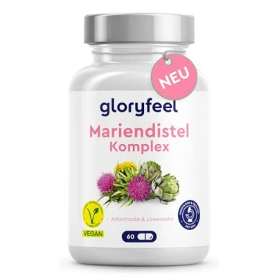Abbildung von Mariendistel Artischocke Löwenzahn Komplex 500mg Hochdosiert Mit 80% Silymarin Desmodium im 4 Fach 60 vegane Kapseln Laborgeprüft, ohne Zusätze in Deutschland hergestellt…