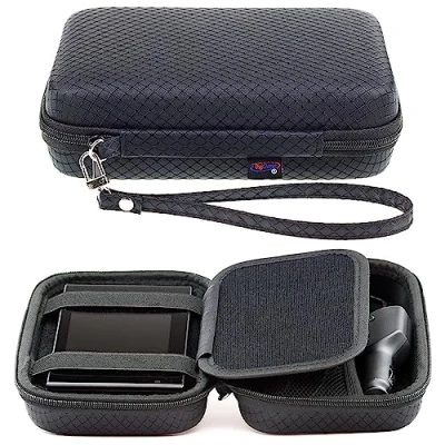 Abbildung von Digicharge Navi Hülle Hart Tasche für Tomtom Go Classic 5&#039;&#039; 2nd Gen Lite Discover Essential Premium 5&quot; Basic 5 Zoll 5200 Professional GPS mit Tragegurt und Zubehörfach Pkw (12,7 cm)
