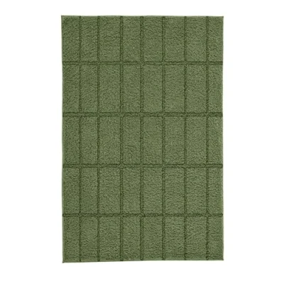 Abbildung von Kleine Wolke Badteppich Tiles, 60x100 cm, Forest
