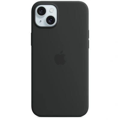 Abbildung von Apple MagSafe Silikon Back Cover Schwarz iPhone 15 Plus
