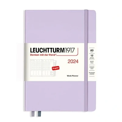 Abbildung von LEUCHTTURM1917 367827 Wochenplaner Medium (A5) 2024, 12 Monate, Lilac, Englisch