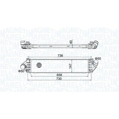 Abbildung von Ladeluftkühler MAGNETI MARELLI 351319204270