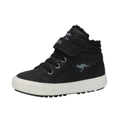 Abbildung von KangaROOS Jungen Unisex Kinder KAVU III Sneaker, Jet Black/Steel Grey, 21 EU