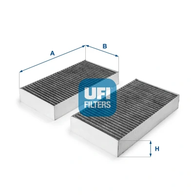 Abbildung von UFI Filters 54.215.00 Innenraum Aktivkohleluftfilter für Autos