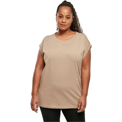 Abbildung von Urban Classics Curvy Ladies Extended Shoulder TEE Tshirt basic, Damen, Größe: XL, Softtaupe