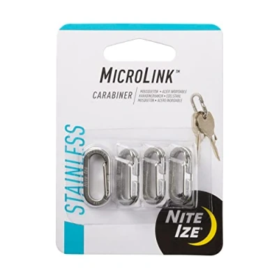 Abbildung von Nite Ize MicroLink Karabiner, Edelstahl, 4 Stück