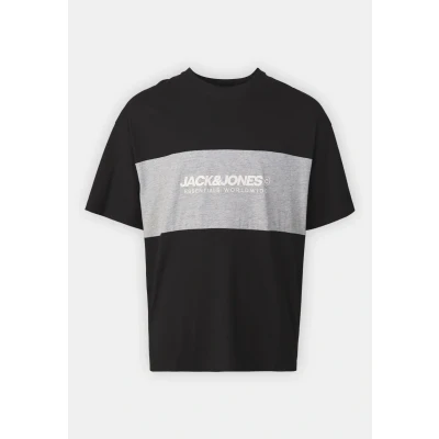 Abbildung von Jack &amp; Jones Elegacy Blocking TEE Oneck Tshirt print black, Herren, Größe: Medium, Black