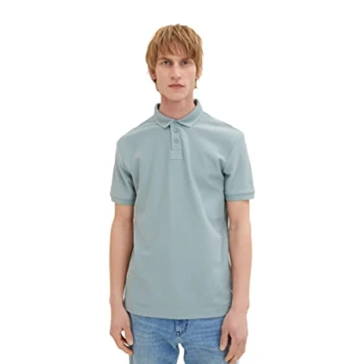 Abbildung von TOM TAILOR Herren Basic Poloshirt 1035564, 28129 light ice blue, L