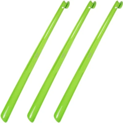 Abbildung von biped 3er Set Kunststoff Schuhlöffel 65 cm mit Haken z1557 (hellgruen)