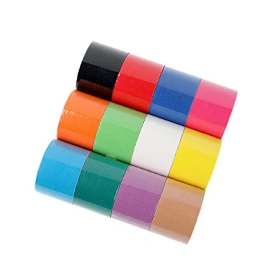 Abbildung von PHYTOP Kinesiologie Tape 12 Rollen Physiotape in Regenbogen gemischten Farben, Kinesiotapes Set for Sport und Medizin