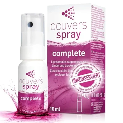Abbildung von Ocuvers Complete Augenspray mit 0,3% Hyaluron, Liposomen, Aloe Vera, Vitamin B5 und E gegen trockene Augen Die Alternative zu Augentropfen, 10 ml