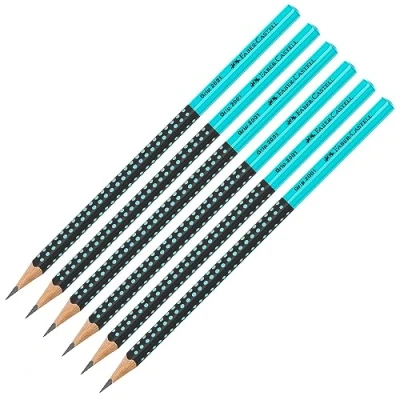 Abbildung von FABER CASTELL 205084 Bleistifte Set Grip 2001 Two Tone, 6 Stück, für Kinder und Erwachsene
