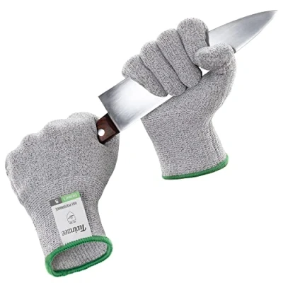 Abbildung von Twinzee Schnittschutzhandschuhe PREMIUM Hohes Schnittschutz E Schnittfeste Handschuhe für den täglichen Gebrauch, Küchenhandschuhe 1 Paar S