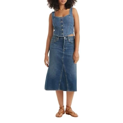 Abbildung von Levi&#039;s Decon Skirt Jeansrock, Damen, Größe: 28, Mid morning