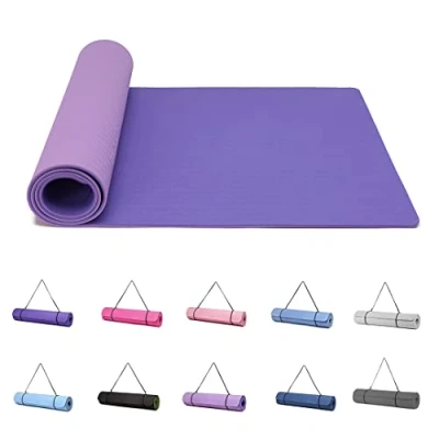 Abbildung von Good Nite Yogamatten Für Frauen Rutschfeste Strukturierte Oberflächen Gymnastikmatte Yoga Matte Dick 6 mm 10 Mit Tragegurt Tpe Übungsmatte Pilates Gymnastik (183X61cm)