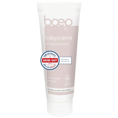 Abbildung von boep Babycreme Vegane Naturkosmetik Gesichtscreme für Babys &amp; Kinder Empfohlen von Hebammen Mit Bio Calendula, Sheabutter Mandelöl Entwickelt einer Ärztin Mama (100 ml)