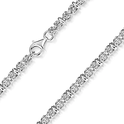 Abbildung von MATERIA Damen Halskette 60cm Königskette Silber 925 5mm Silberkette Kette Collier rhodiniert in Etui K77 60 cm
