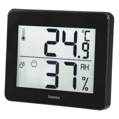 Abbildung von Hama Thermometer/Hygrometer (inkl. Batterie) schwarz