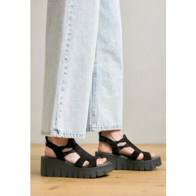 Abbildung von Tamaris Keilsandalette, Damen, Größe: 39, Black Schuhe