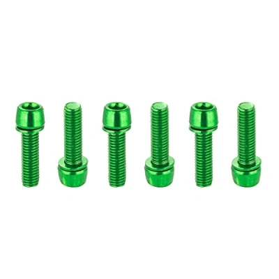 Abbildung von Chooee Schrauben für Fahrradlenker, M5 x 18 mm, MTB/Rennrad, 6 Stück, Grün
