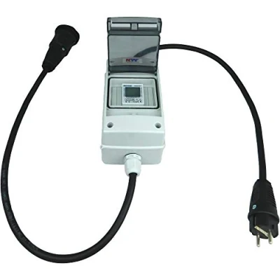 Abbildung von NWP 230V Schuko mobiler digitaler Stromzähler geeicht (mit Reset) IP54