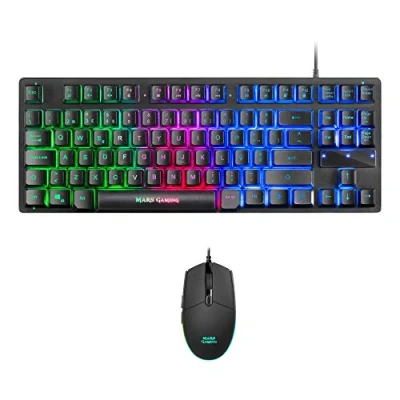 Abbildung von Mars Gaming MCPTKLPT, RGB Combo Tastatur &amp; Maus 3200DPI, TKL Design, Portugiesisch Sprache