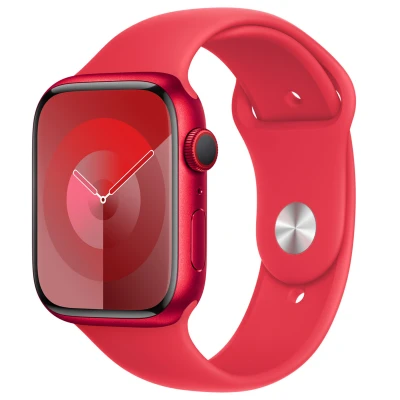 Abbildung von Apple Watch Armband Original Silikon und TPU (weich) Rot Geeignet für Series 1 9 / SE Ultra (2)