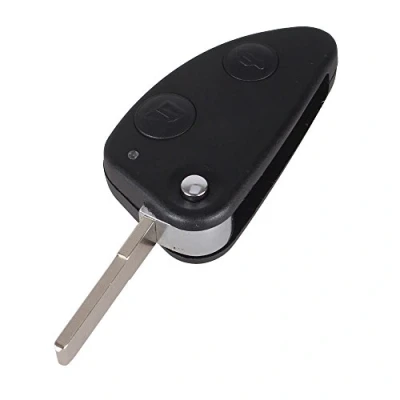 Abbildung von Autoschlüssel Ersatz Fernbedienung Schlüssel Für Cle Alfa Romeo 147 156 166 GT JTD TS Brera Mito Schlüsselanhänger Flip mit 2 Tasten Klinge Phonillico®