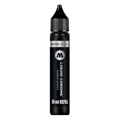 Abbildung von Molotow Liquid Chrome Refill 30ml (Nachfilltinte für Marker, Spezialtinte mit echtem Spiegeleffekt Modellbau, Graffiti &amp; Hobby) chrom