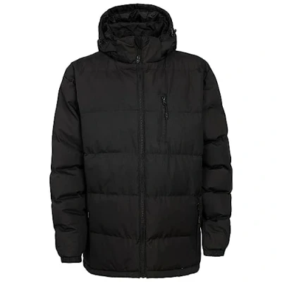 Abbildung von Trespass Herren Clip Warme Gepolsterte wasserdichte Regenjacke Mit Abnehmbarer Kapuze, Black, XXL