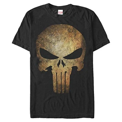 Abbildung von Marvel Other Punisher REAL Skull Unisex Tshirt print, Größe: Small, Black